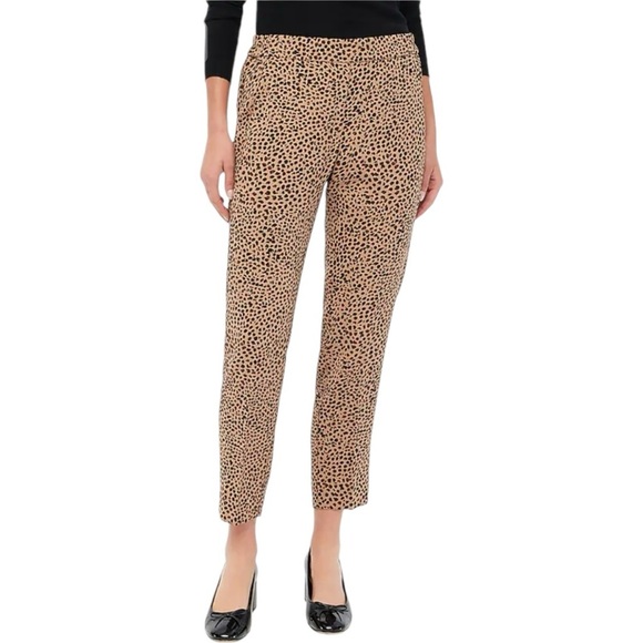 J. Crew Leopard Jamie Pant With Elastic Waist Size 2 - Picture 1 of 14